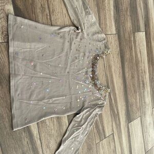 Sequin Talbots  Embellished Long Sleeve Top